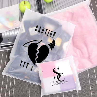 Custom Printed Ziplock Bags Frosted Zipper Bags High Quality Clothing Plastic Bags For Clothes Packaging With Logo